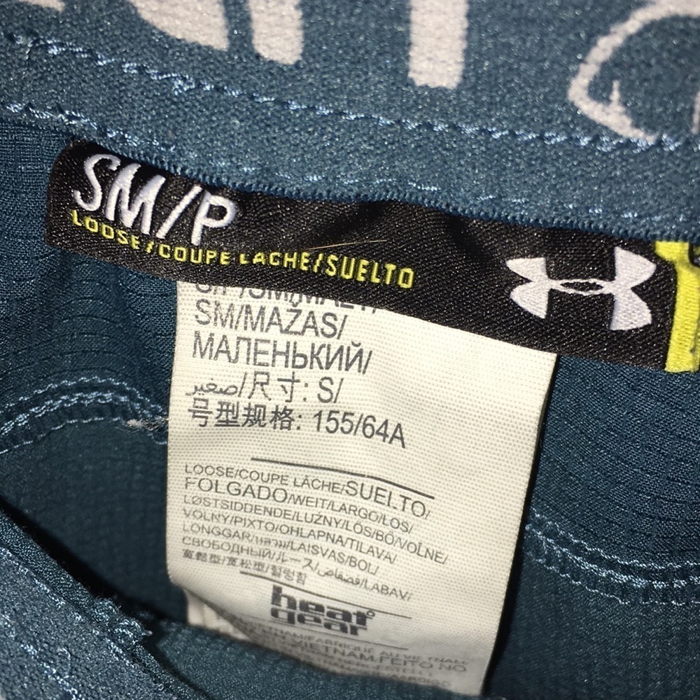 Under Armour loose cropped Capri pants size small hiking exploring blue … - Picture 5 of 8